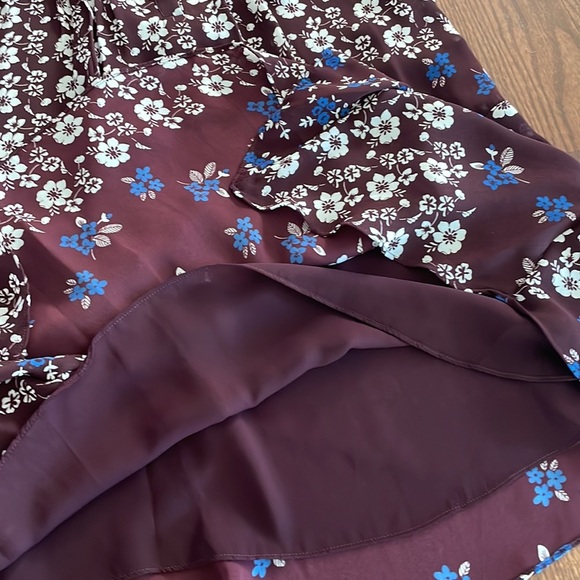 PARKER NYC Swing style dress / tunic Cordovan Acacia print teared bottom size SM - Picture 15 of 16